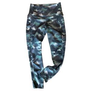 LegEnd High - Waisted Printed Leggings Green/ Gray Full Length M